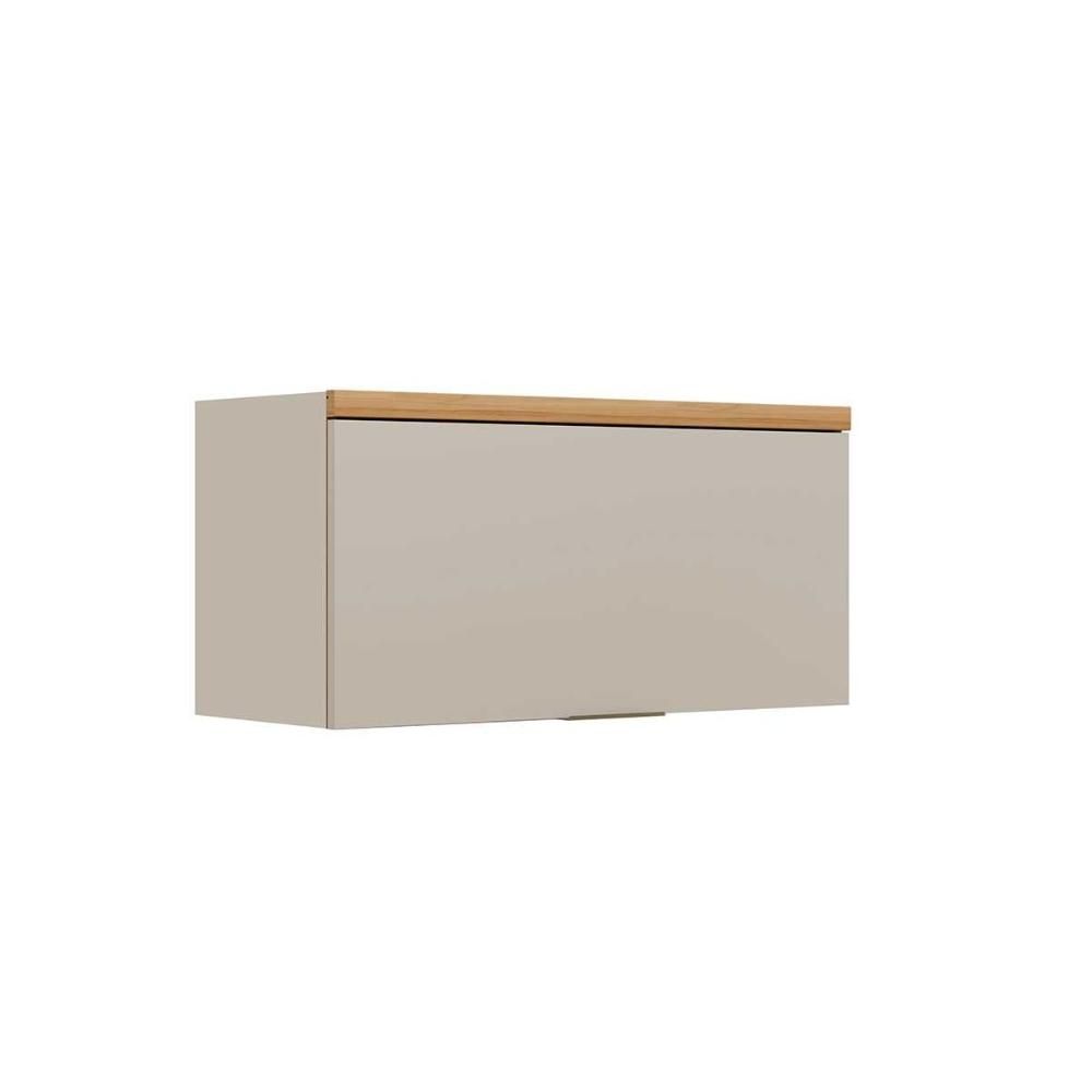 Armário de Cozinha Modulado Allure c/ 1 Porta Basculante 80cm Jequitiba/Gris Fosco - Linea Brasil