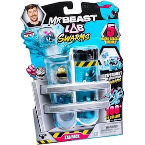 Tubo De Ensaio Com 5 Mini Bonecos Swarms Mrbeast Lab