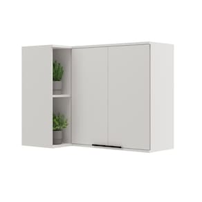 Armário de Cozinha Modulado Alpha 2505 Canto Reto c/ 2 Portas 94cm Branco - Carraro