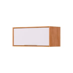 Armário de Geladeira p/ Cozinha Esplendida adeira c/ 1 Portas Basculante 80cm Cinamomo/Branco - MGM