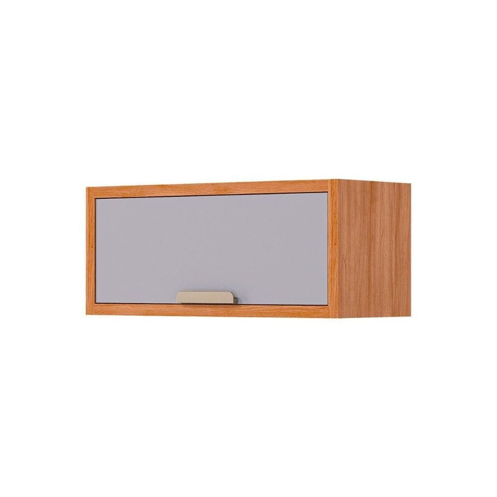 Armário de Geladeira p/ Cozinha Esplendida adeira c/ 1 Portas Basculante 80cm Cinamomo/Platina - MGM