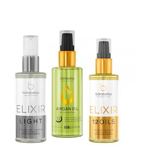Kit Óleo Capilar Argan, Elixir Light e 12 Óleos Borabella