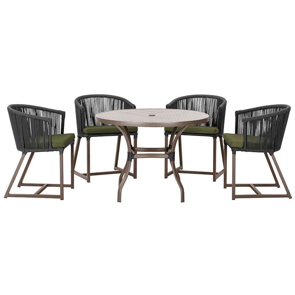 Mesa Com 4 Cadeiras E Noronha Estofado 13 Trama autêntico Preto