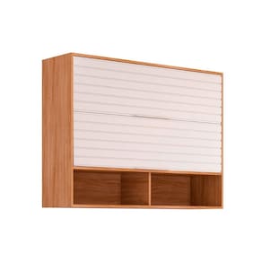 Armário Aéreo p/ Cozinha Esplendida c/ 2 Portas Basculantes 120cm Cinamomo/Branco - MGM