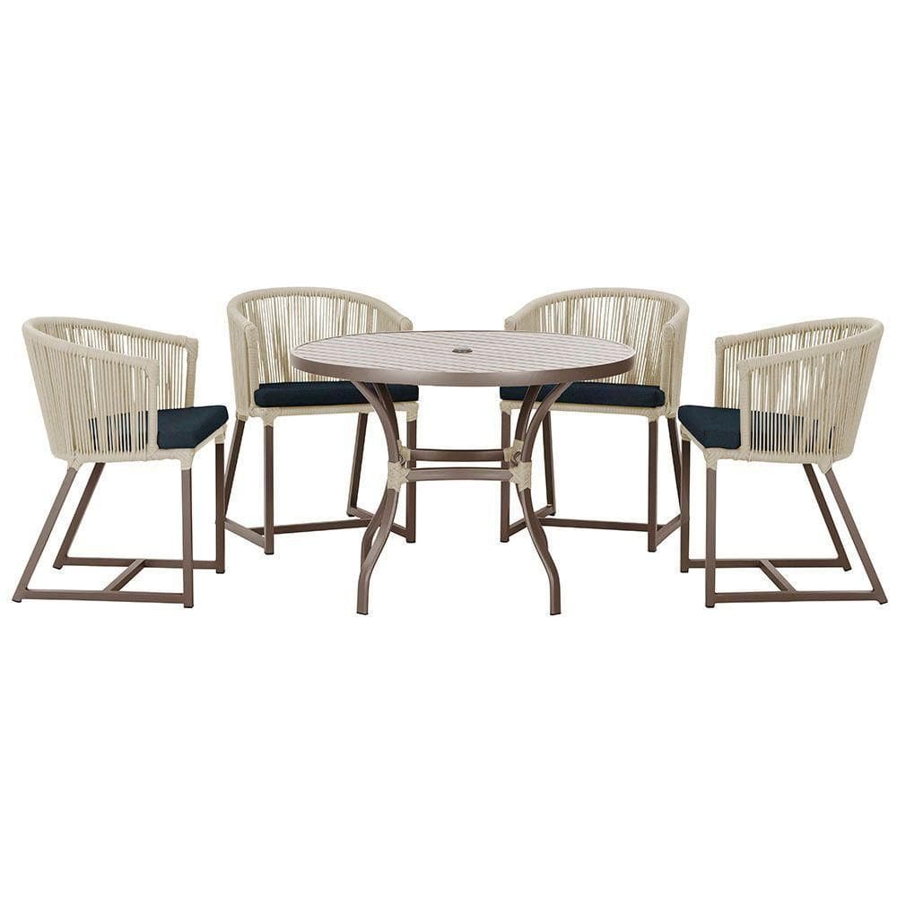 Mesa Com 4 Cadeiras E Noronha Estofado 12 Trama autêntico Rami