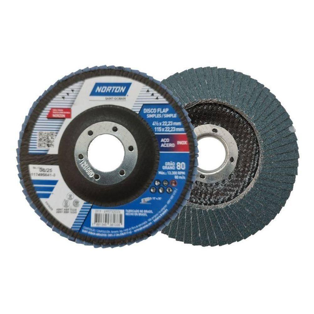 Disco Flap autêntico Norton 115mm N° 80
