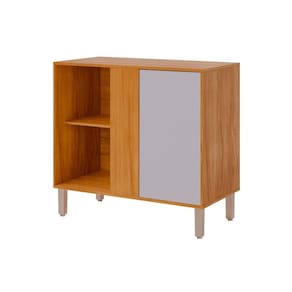 Módulo Cozinha MGM Divina Balcão c/ Tampo de Canto c/ 1 Porta 92cm Cinamomo/Platina-MGM