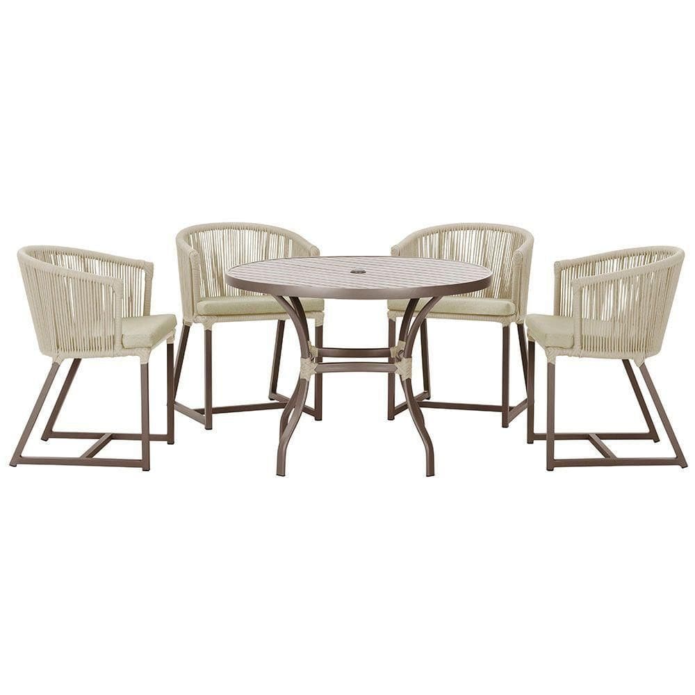 Mesa Com 4 Cadeiras E Noronha Estofado 7 Trama autêntico Rami