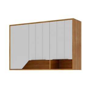 Armário Aéreo p/ Cozinha Celeste c/ 2 Portas 120cm Cinamomo/Branco - MGM