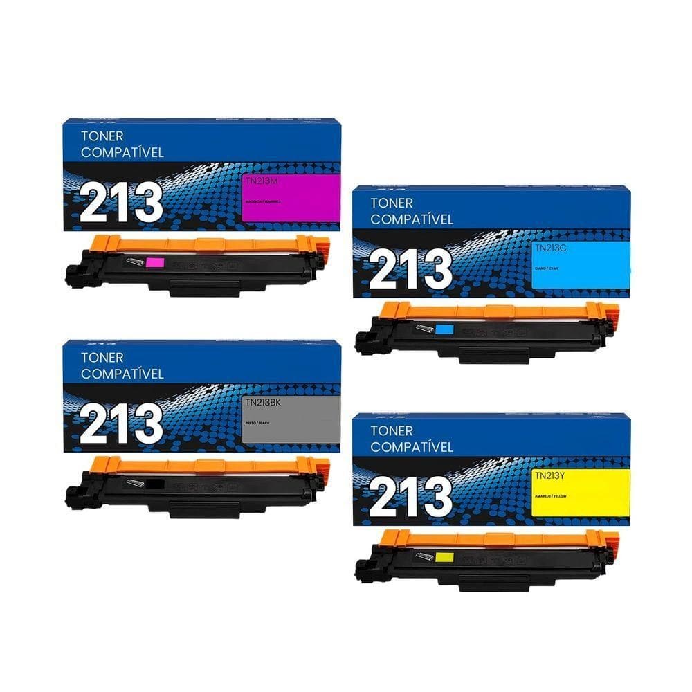Kit Brother 4 Toner Tn213 Tn-213 L3230 L3550 L3770 L3750c L3210 L3551 autêntico
