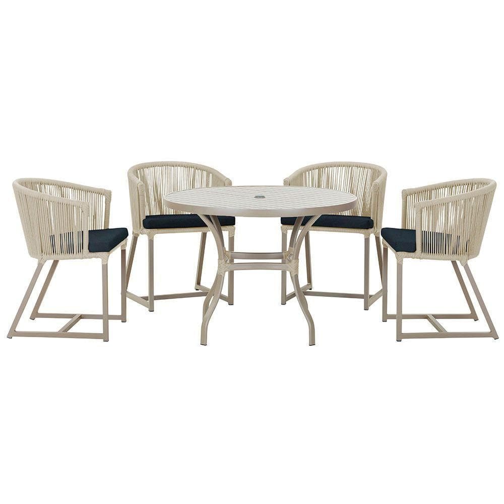 Mesa Com 4 Cadeiras E Noronha Estofado 12 Trama autêntico Rami
