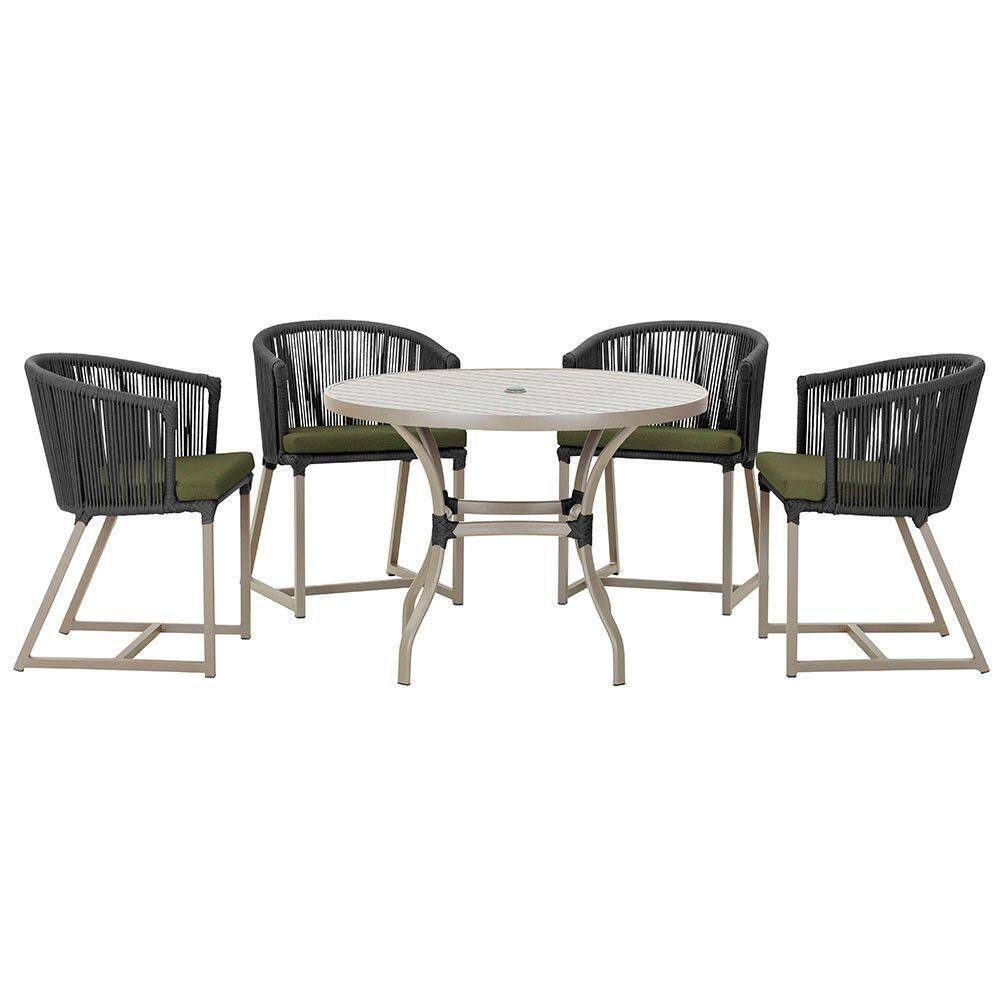 Mesa Com 4 Cadeiras E Noronha Estofado 13 Trama autêntico Preto