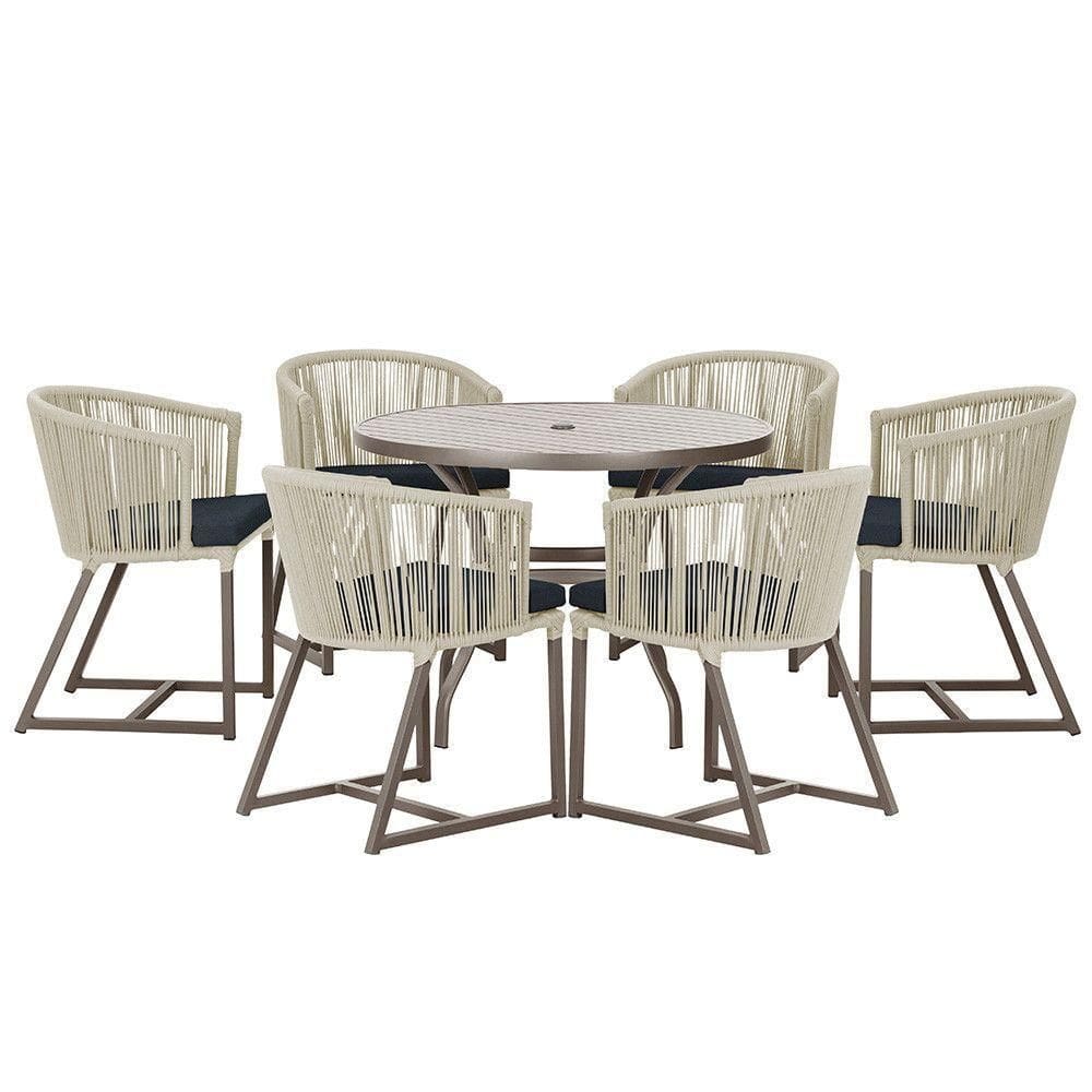 Mesa Com 6 Cadeiras De Jantar Noronha E12 Trama autêntico Rami