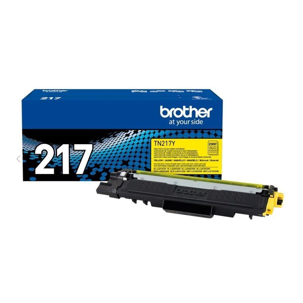 Cartucho Toner Brother Amarelo Tn217y Tn-217y Cx 1 Un Tn217 Tn-217 autêntico 3k