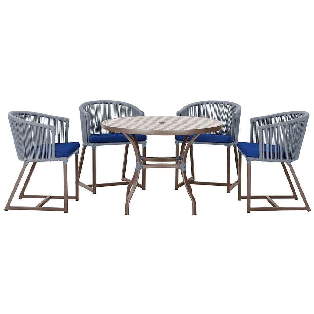 Mesa Com 4 Cadeiras E Noronha Estofado 10 Trama autêntico Prata