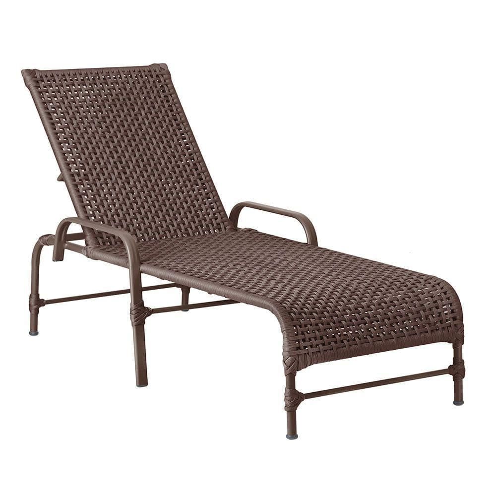 Espreguiçadeira Catar Marrom E Corda Náutica Trama autêntico Marrom