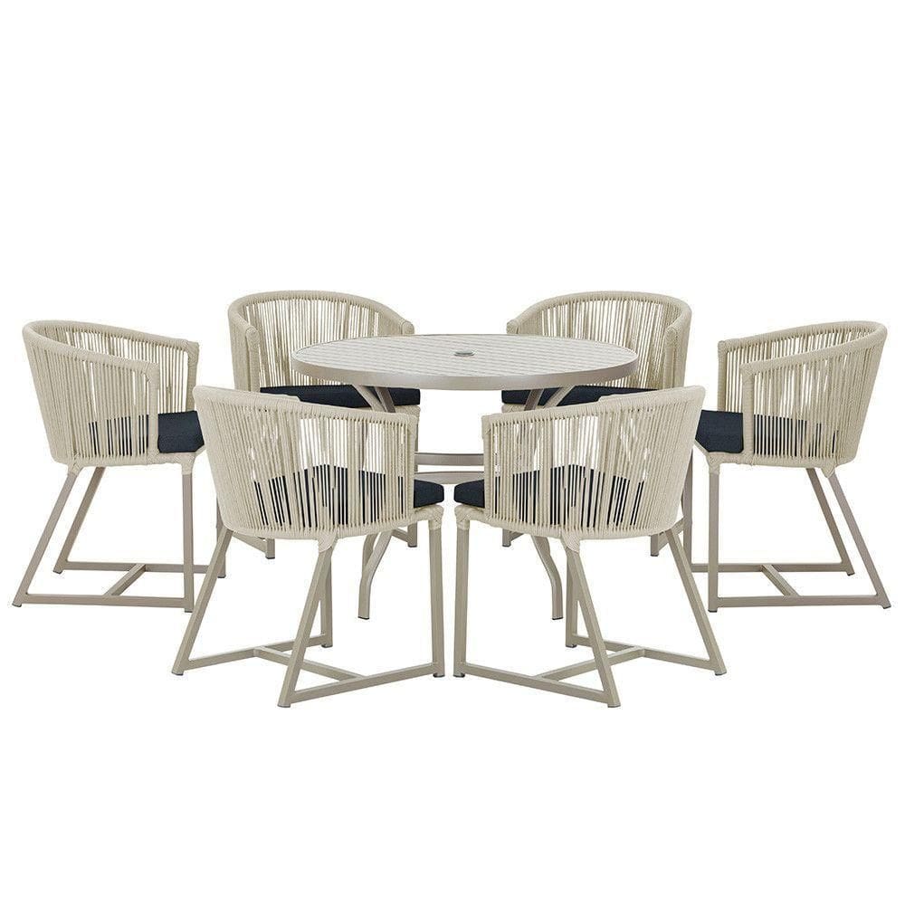 Mesa E 6 Cadeiras De Jantar Noronha Fendi E12 Trama autêntico Rami