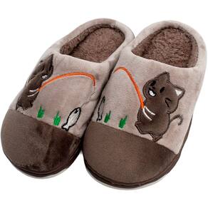 Pantufas Sapato Gatinho Pelúcia Chinelo De Inverno Infantil