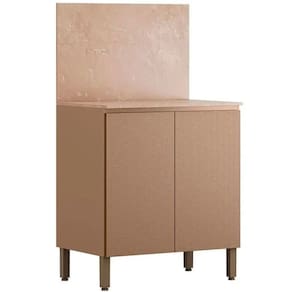 Balcão Art 80cm 2 Portas para Cozinha Kits Parana Cor Freijó Vanilla