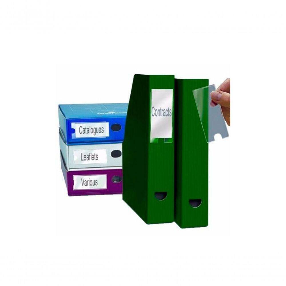 Porta Etiquetas Auto Adesivo Transparente - Caixa 200 Und