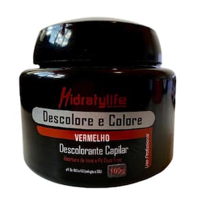 Pó Descolore e Colore Vermelho Mairibel/Hidraty 100g
