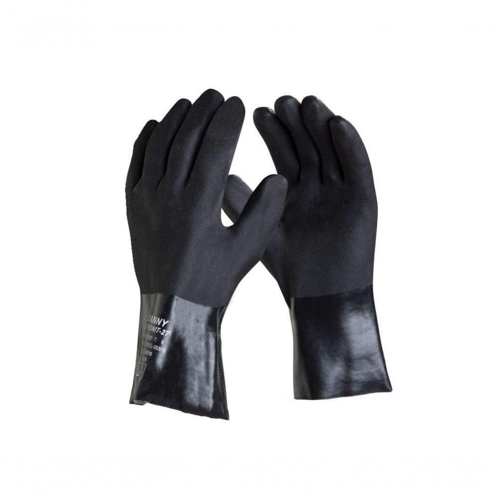 Luva Petronit Pvc Forrada Preta 45cm Xg