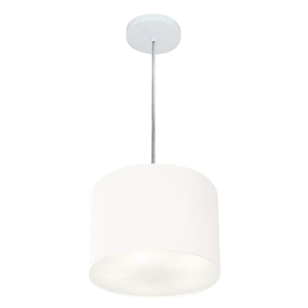 Lustre Pendente Cilíndrico Vivare Md-4209 Cúpula em Tecido 25x25cm - Bivolt