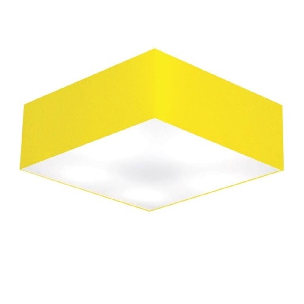 Plafon Quadrado Vivare Md-3002 Cúpula em Tecido 15/50x50cm - Bivolt