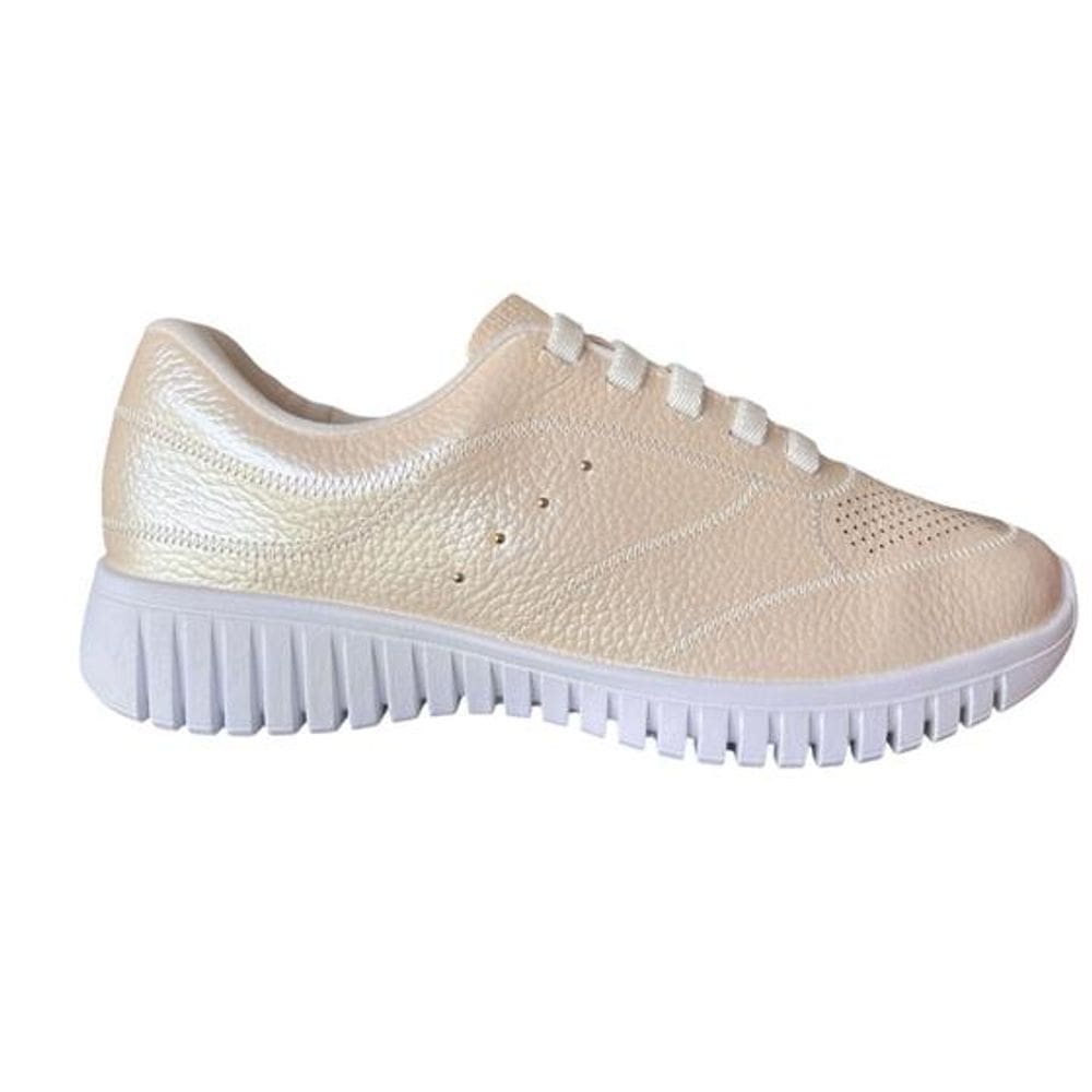 Tênis Casual Feminino Em Couro Usaflex Ae22038003