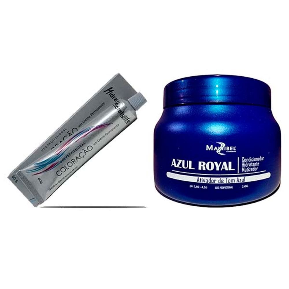 Kit Azul Royal 01 Mascara 250g e 01 Coloração Mairibel