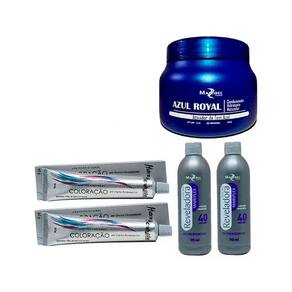 Kit Azul Royal 2 Tinta, 1 Masc 250g, 2 Ox Vol. 20 Mairibel