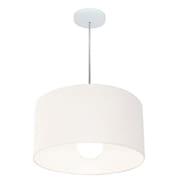 Lustre Pendente Cilíndrico Vivare Md-4202 Cúpula em Tecido 40x25cm - Bivolt