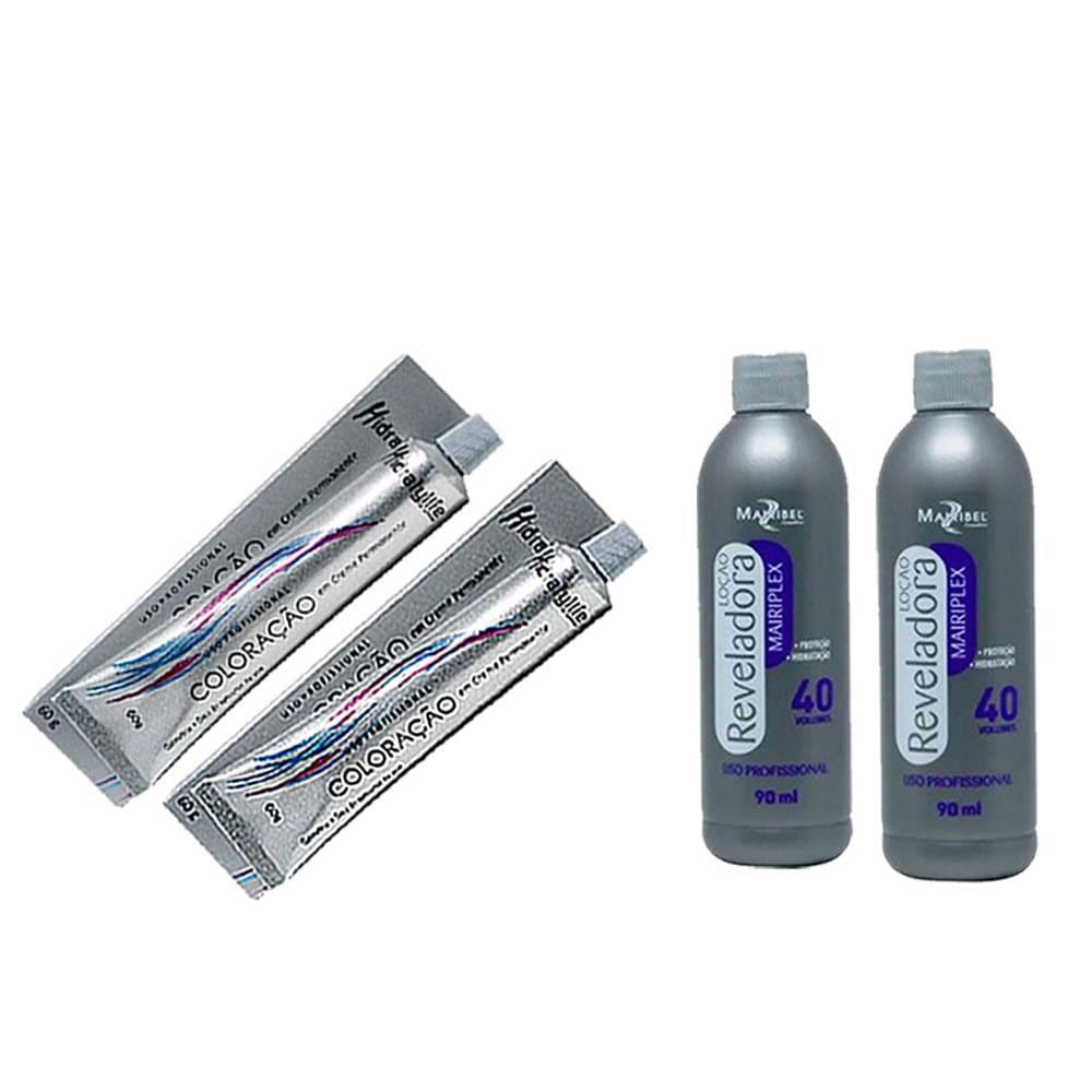 Kit 02 Tinta Vermelha Intenso 66.66 e 02 OX 40 90ml Mairibel
