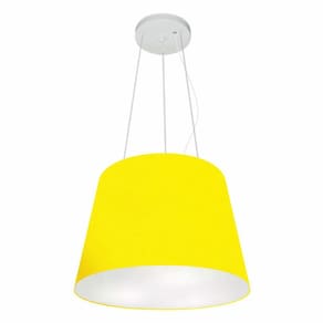 Lustre Pendente Cone Vivare Md-4152 Cúpula em Tecido 30/40x30cm - Bivolt