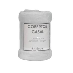Cobertor Super Soft 300gr Casal 180x220cm Off-White Sonhare