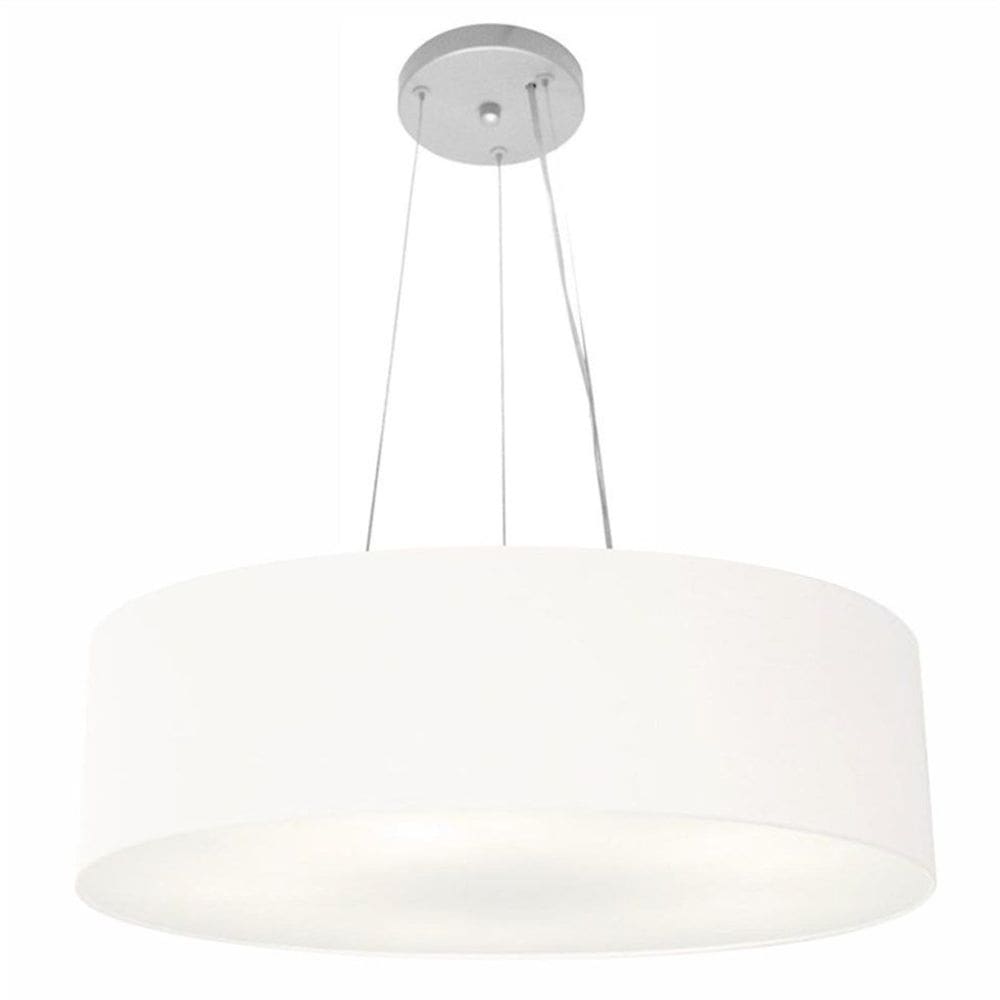 Lustre Pendente Cilíndrico Vivare Md-4136 Cúpula em Tecido 80x15cm - Bivolt