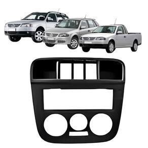 Moldura 1 Din Gol G4 Parati Saveiro 2006 à 2009 3 Botões Preta Painel Rádio Som Expex Epx Vw-536