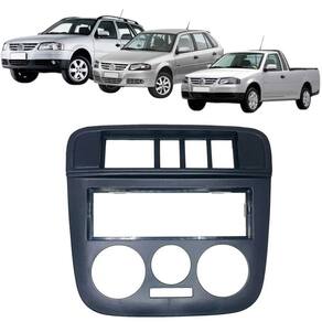 Moldura 1 Din Gol G4 Parati Saveiro 2006 à 2009 5 Botões Preta Painel Rádio Som Expex Epx Vw-534