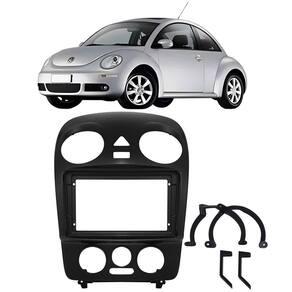 Moldura 9 Polegadas New Beetle 2006 à 2010 Preta Painel Central Multimidia Som