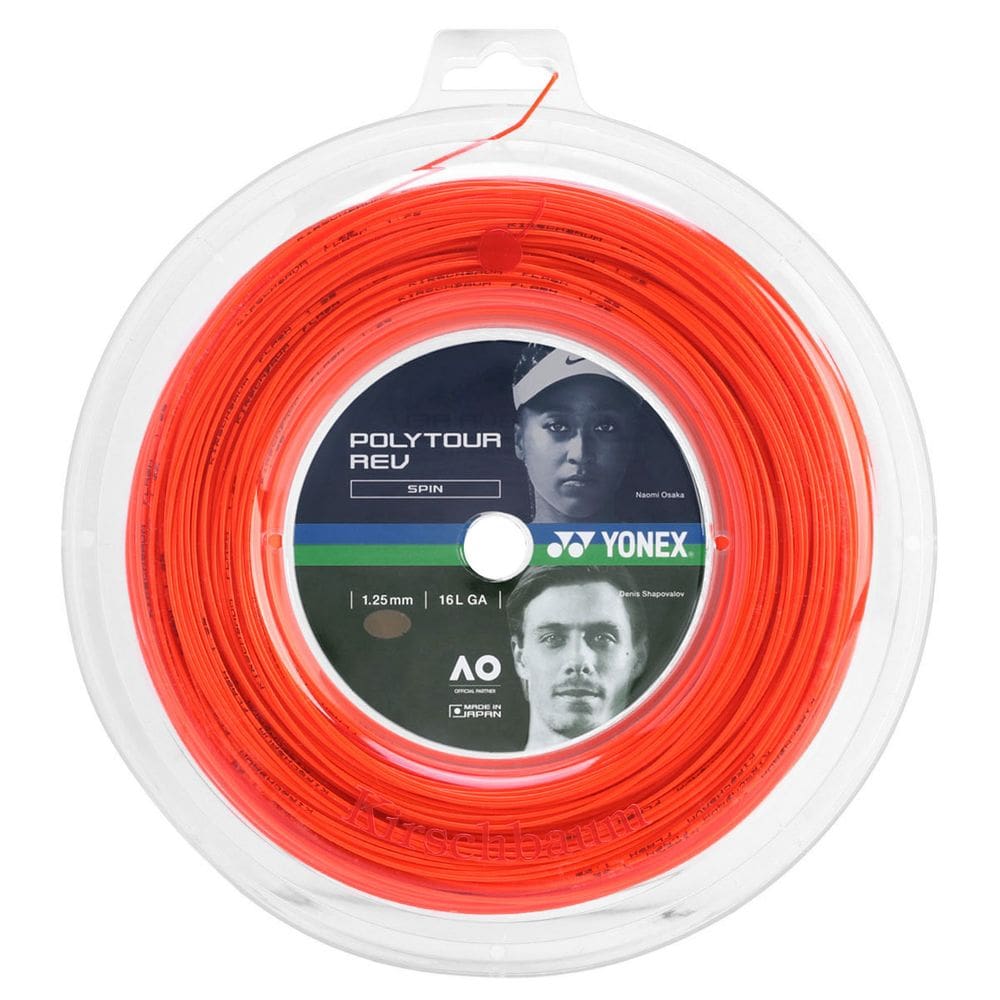 Corda para Raquete de Tênis Yonex Poly Tour Rev 125 Laranja