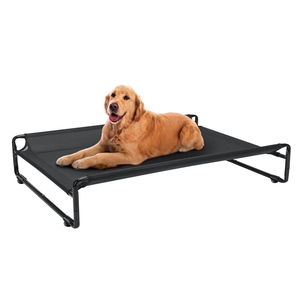 Cama elevada para cães ao ar livre Veehoo autêntico Large Black