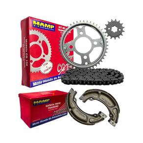 KIT Relação Patim Lona Traseira Titan Fan 150 Mix autêntico
