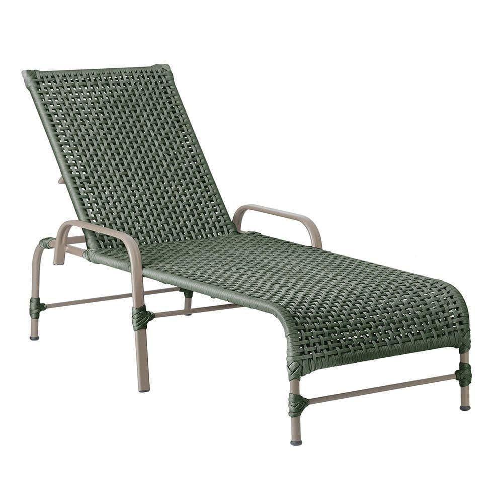 Espreguiçadeira Catar Fendi E Corda Náutica Trama autêntico Verde