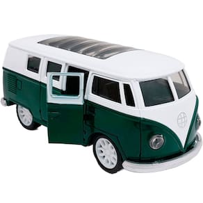 Carro Miniatura Volkswagen Colecionável Kombi Verde Fricção