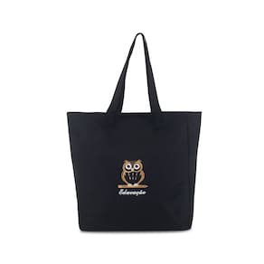 Bolsa sacola feminina tote professora estudante pedagogia educação coruja MARROM
