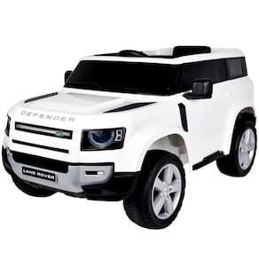 Mini Carro Elétrico Infantil Land Rover Defender Bateria 12V Branco Motorizado Importway Bw-271br