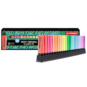 Conjunto de iluminadores STABILO BOSS autêntico, 23 peças, tema arco-íris