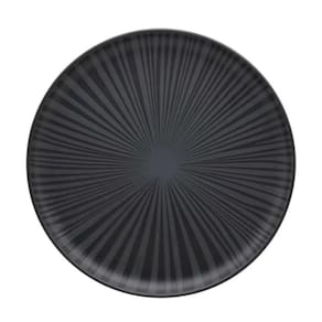 Prato Raso 26 Cm Oxford Porcelanas Flat Ônix Cor Preto