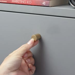 Puxador Rádio Mini Dourado Matte Zen Design