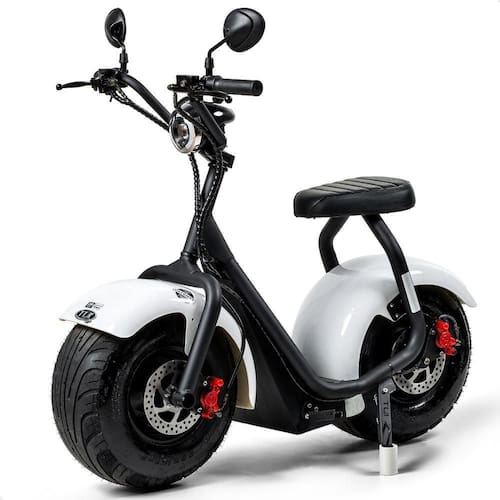 Scooter Elétrica 1000w Tui Pop Moto Patinete Sem Cnh Preto-branco